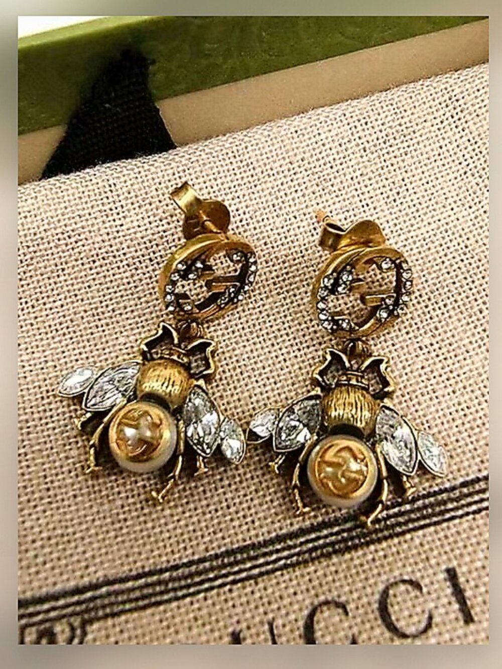 Gucci Vintage Bee Stud Earrings